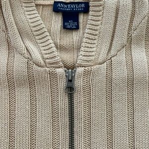 Ann Taylor zipped sweater with hood